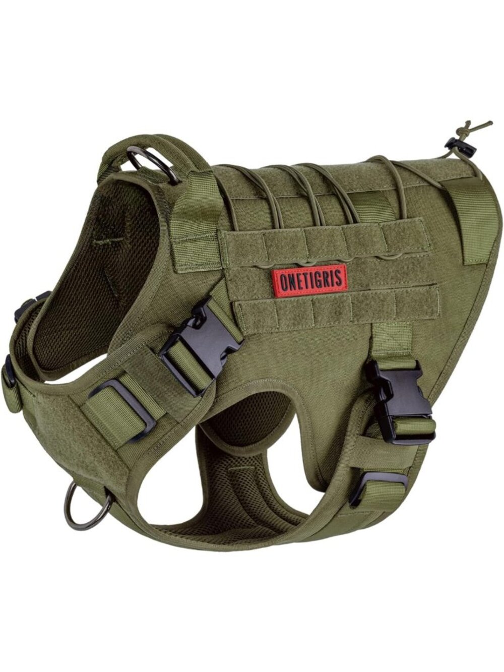 Tactical No-Pull Dog Harness - Breathable Vest for Small Dogs, Adjustable Fit